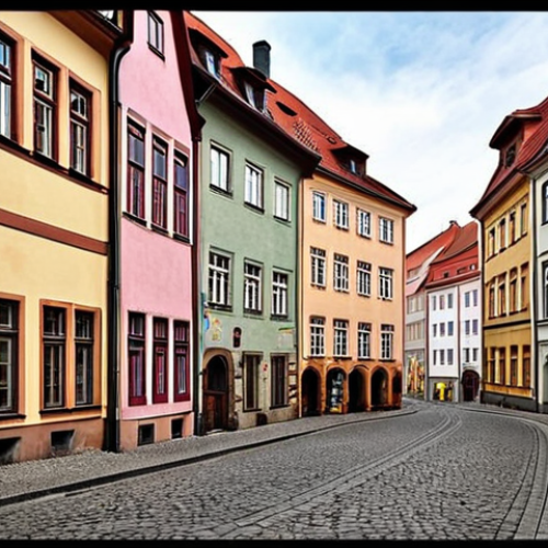 Home 26 **Historical streets of Görlitz, Germany:** Capture the essence of Görlitz with its old architecture and winding streets, reminiscent of "The Grand Budapest Hotel" film setting. Focus on the town's historical charm and cinematic atmosphere.
