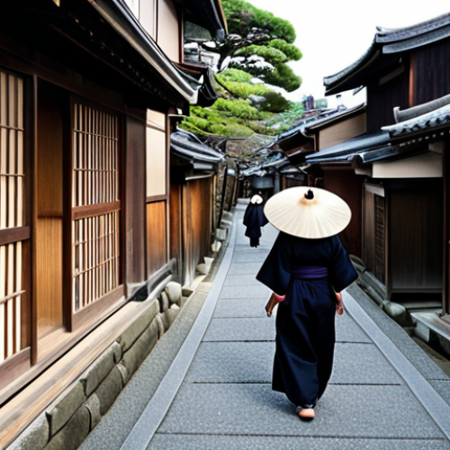 Home 24 **
A mysterious geisha district in Kyoto. Narrow streets, wooden houses, and geishas walking by. Capture the feeling of an old movie set, with tourists taking photos.
**