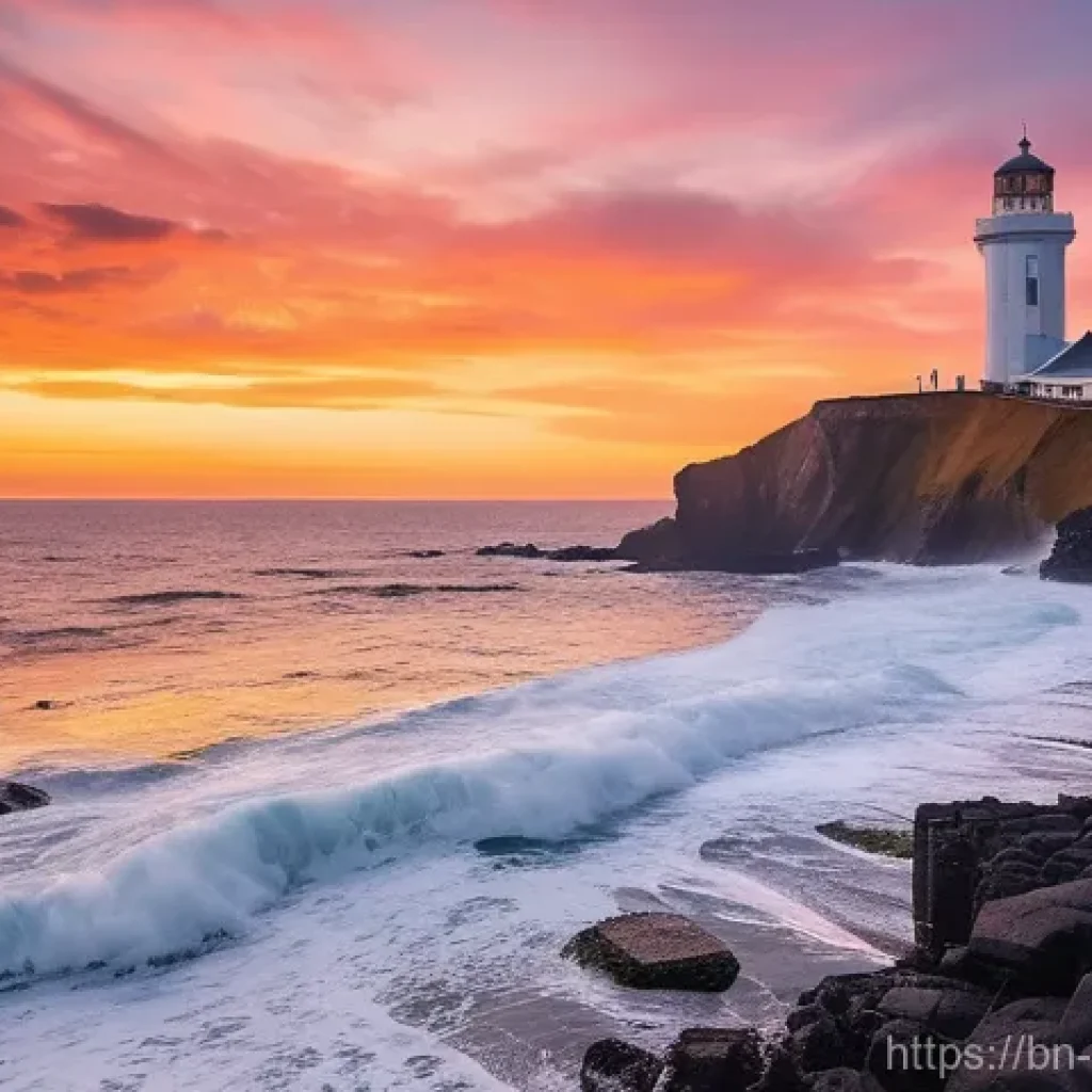제주도 영화 촬영 명소 - **Seopji Coji at Sunset**
    "A breathtaking cinematic wide shot of Seopji Coji on Jeju Island at s...