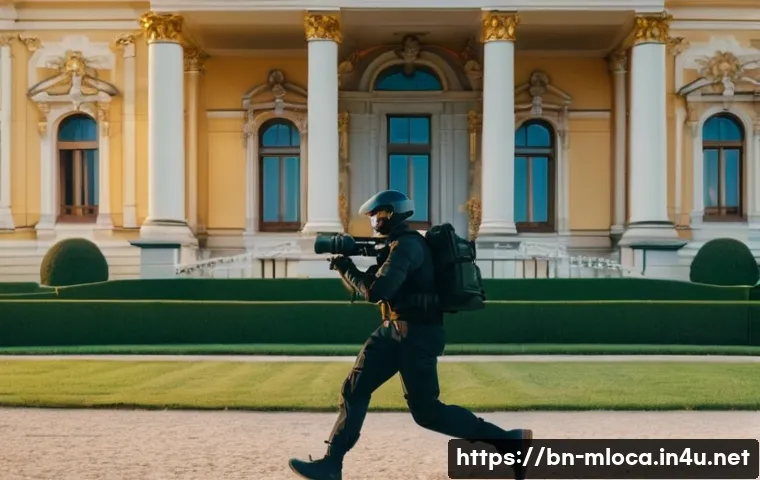 미션 임파서블 촬영지 - A cinematic wide-angle shot of Vienna’s historic Belvedere Palace at golden hour, featuring intricat...